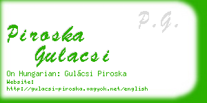 piroska gulacsi business card