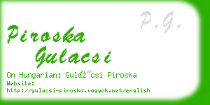 piroska gulacsi business card